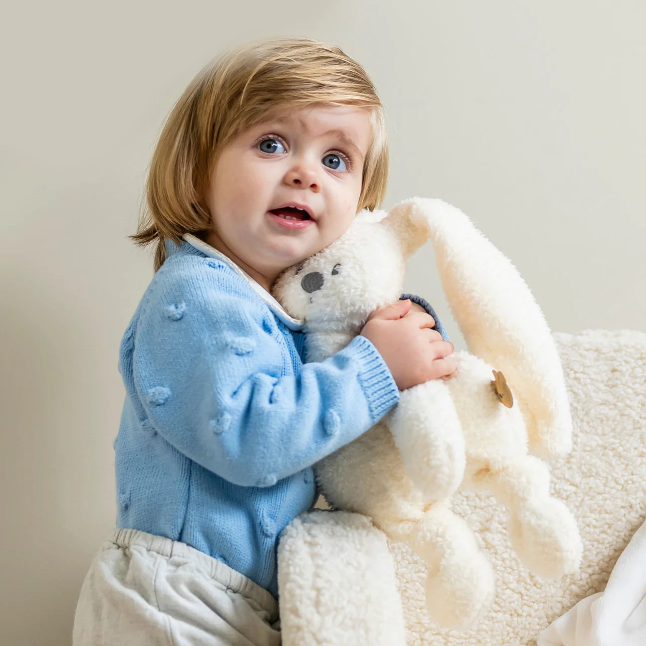 Плюшена играчка заек Lapidou TEDDY 30 cm vanilla