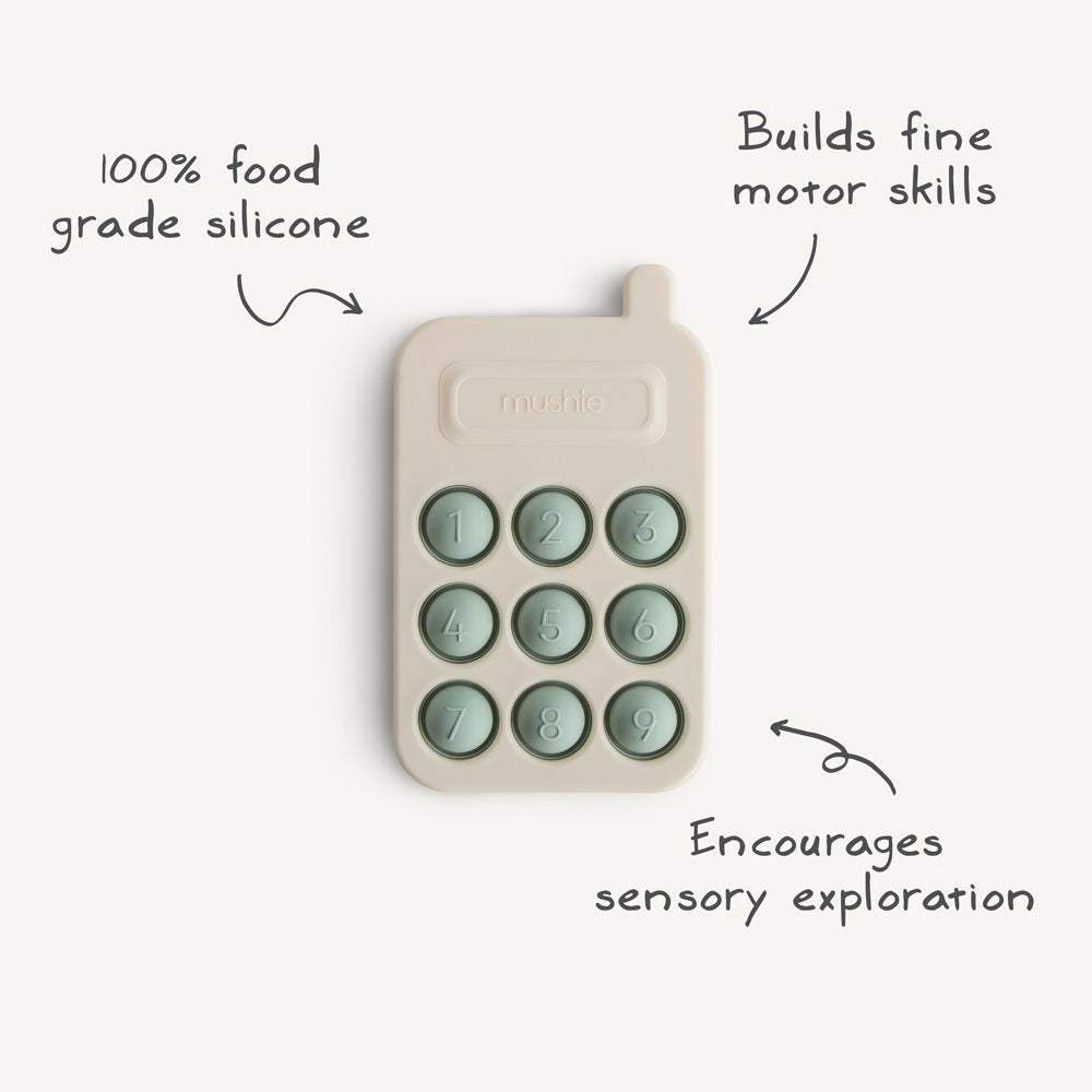 Телефон с бутони Mushie Blue