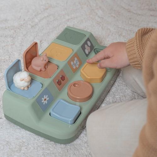 Занимателна Бебешка Играчка Pop-up Animals Little Farm Little Dutch