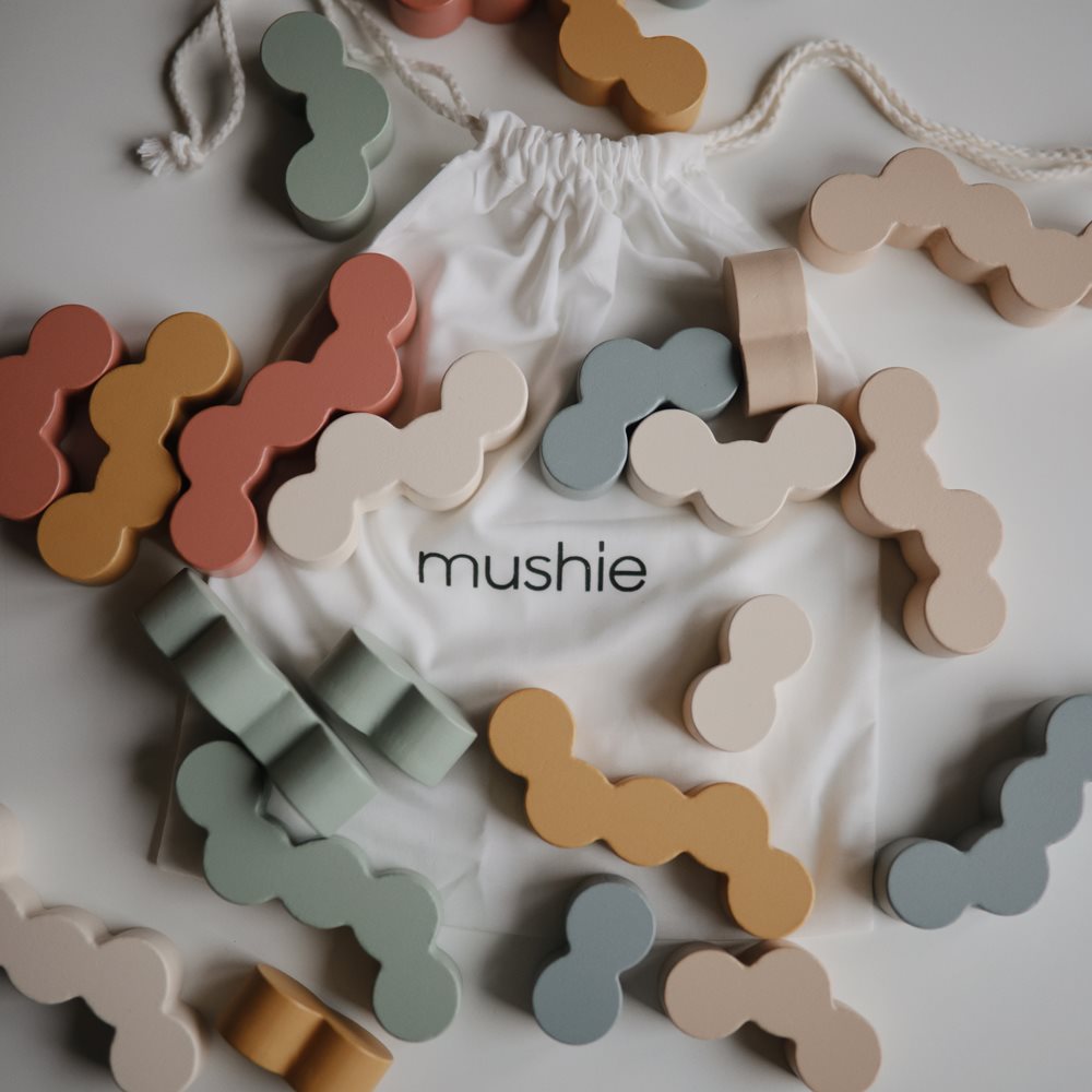 Дървени балансиращи блокчета Mushie