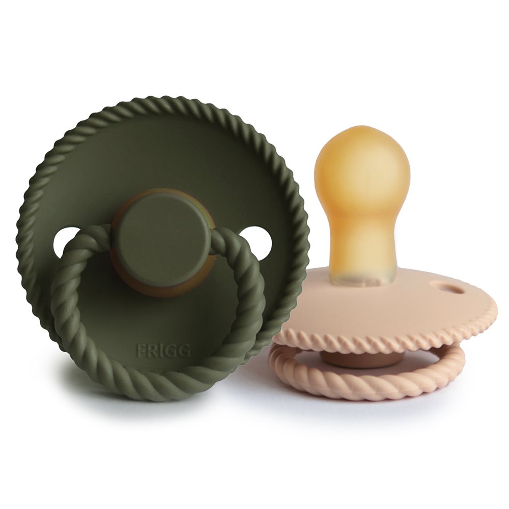 Биберони FRIGG Rope Croissant/Olive 2 бр. каучук