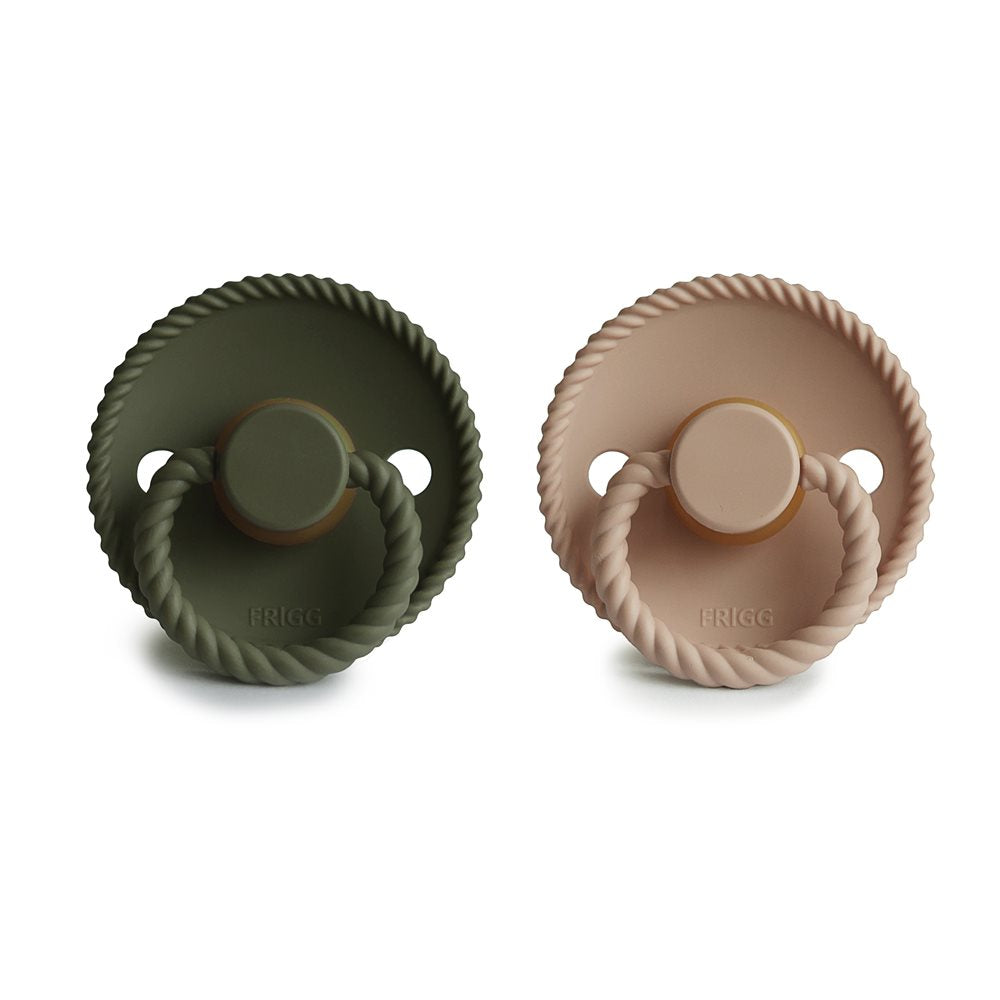 Биберони FRIGG Rope Croissant/Olive 2 бр. каучук