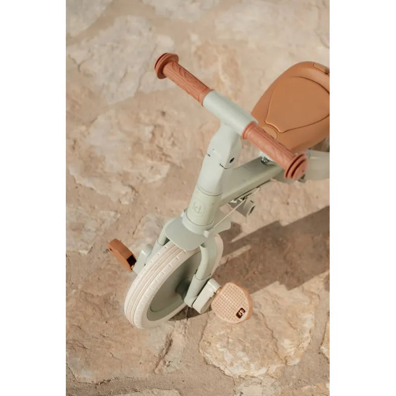 Триколка с дръжка за бутане 4-в-1 Little Dutch Green Leaf