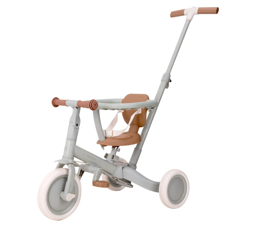Триколка с дръжка за бутане 4-в-1 Little Dutch Green Leaf