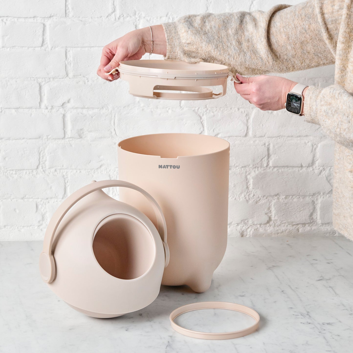 DROPY кош за пелени beige