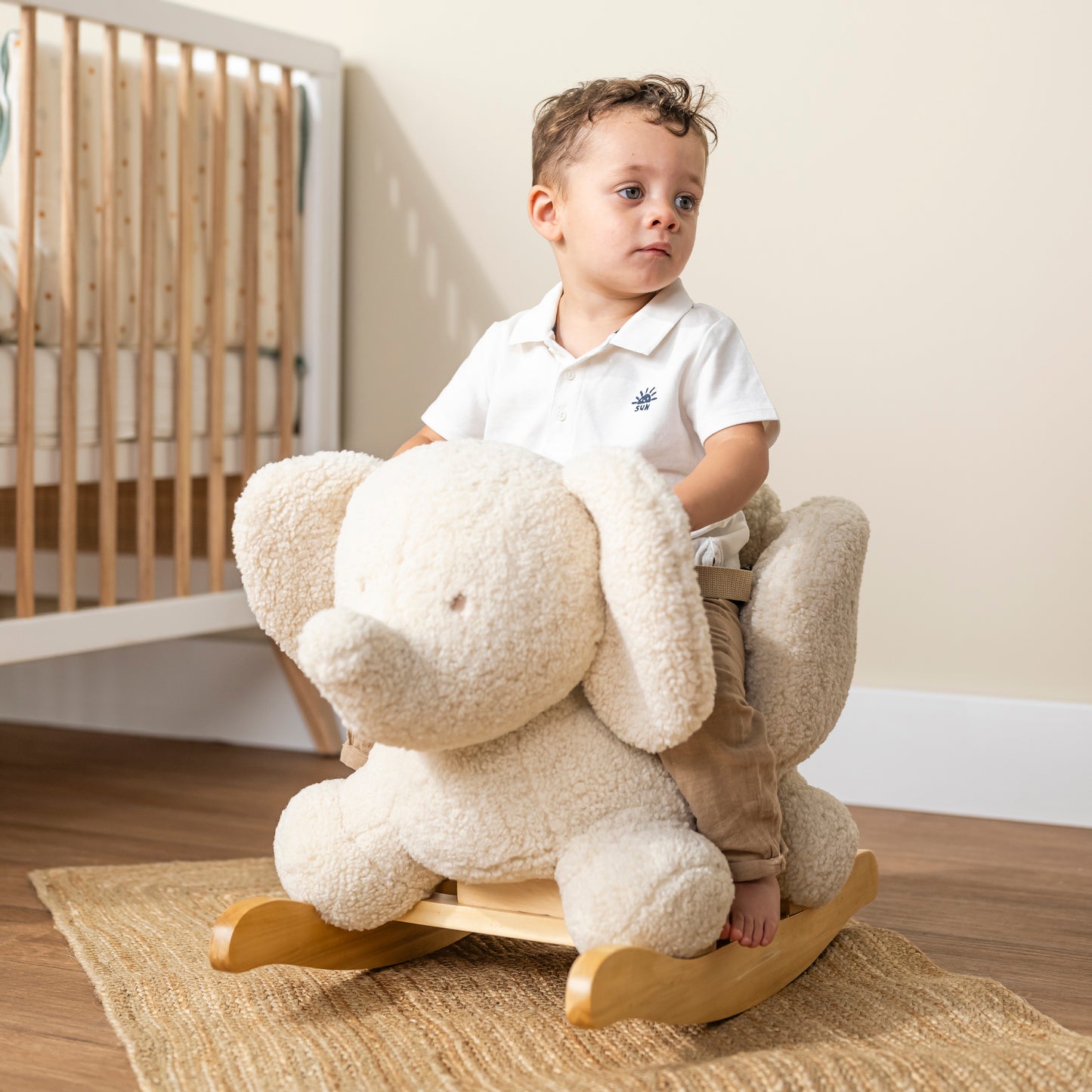 Люлееща се играчка Teddy the Elephant taupe