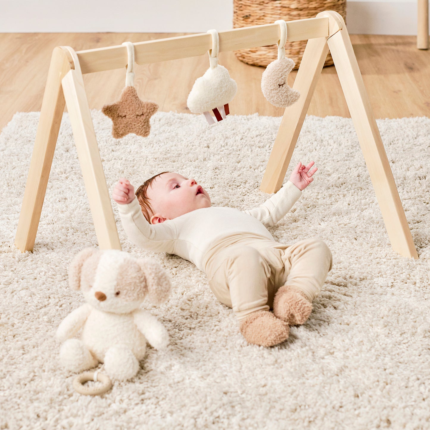 Дървена бебешка гимнастика Teddy
