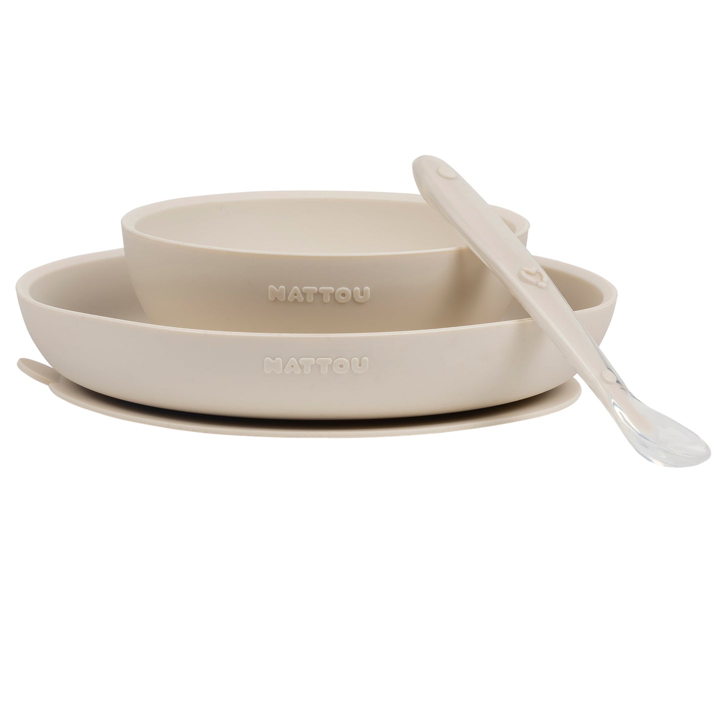 Силиконов комплект за хранене 3 части clay