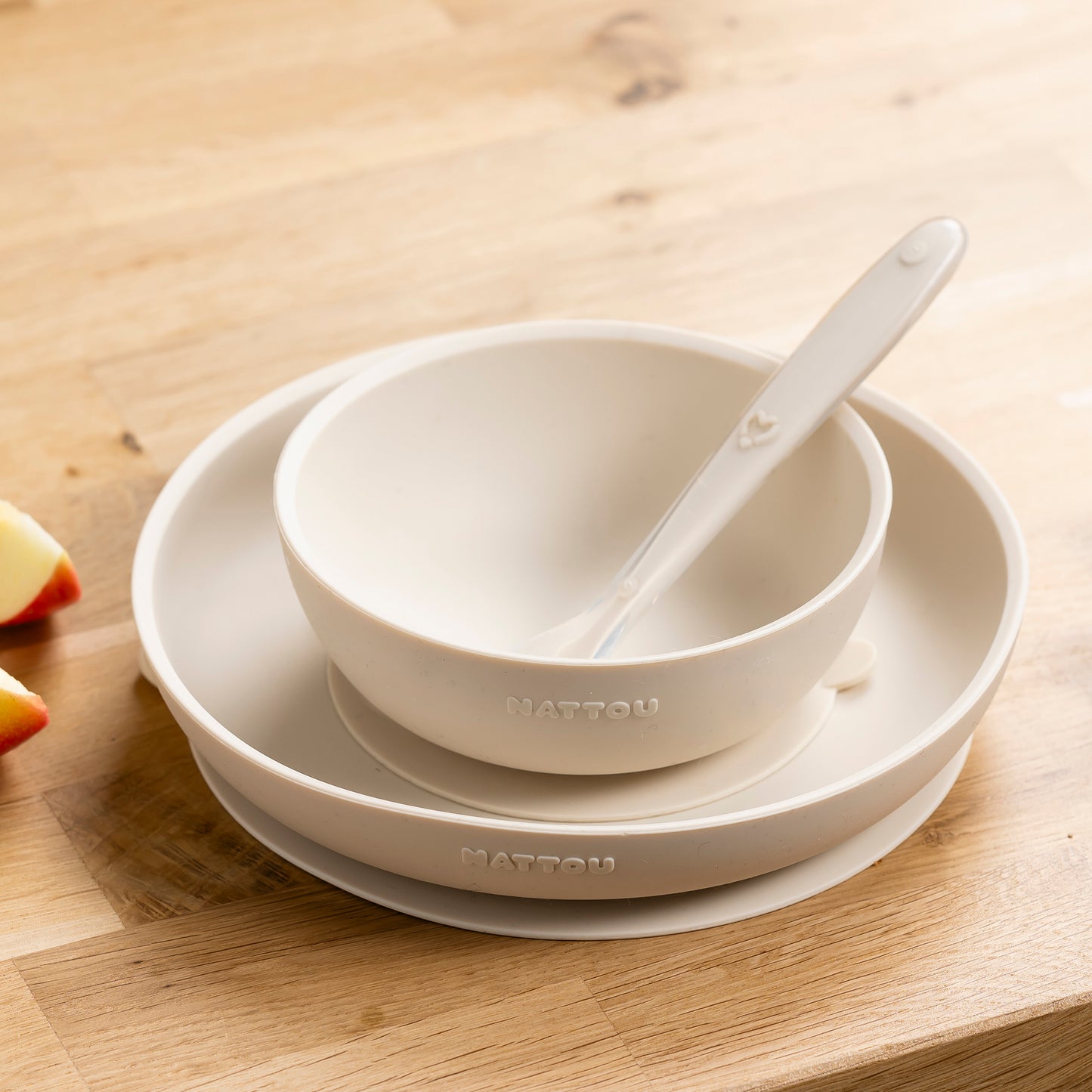 Силиконов комплект за хранене 3 части clay