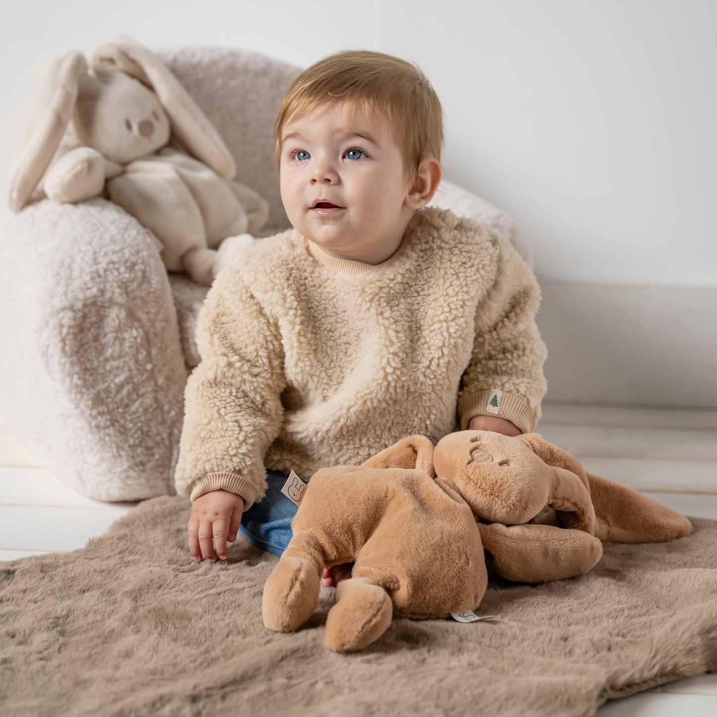 Плюшена играчка заек Lapidou Soft Plush warm beige