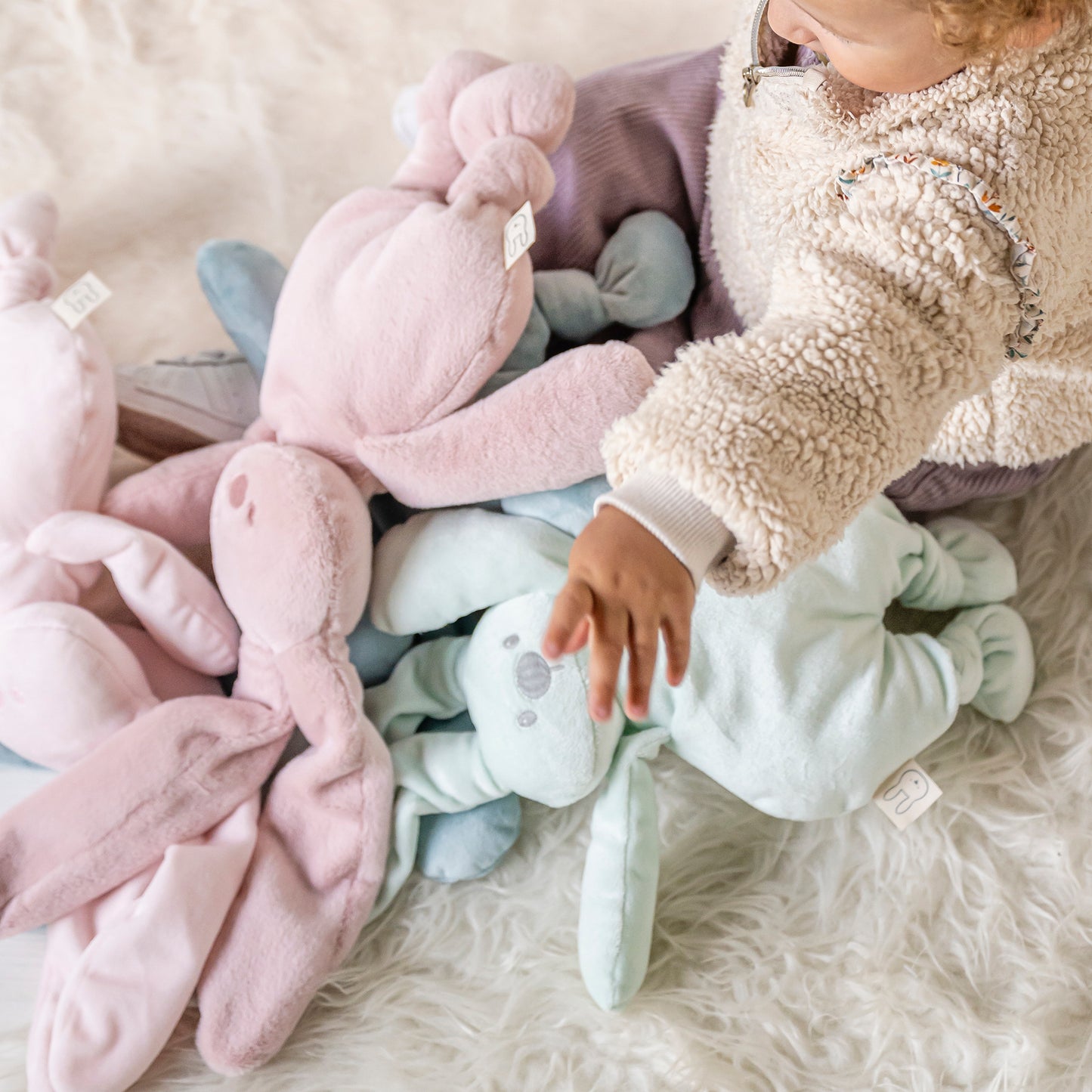 Плюшена играчка заек Lapidou Soft Plush powder pink