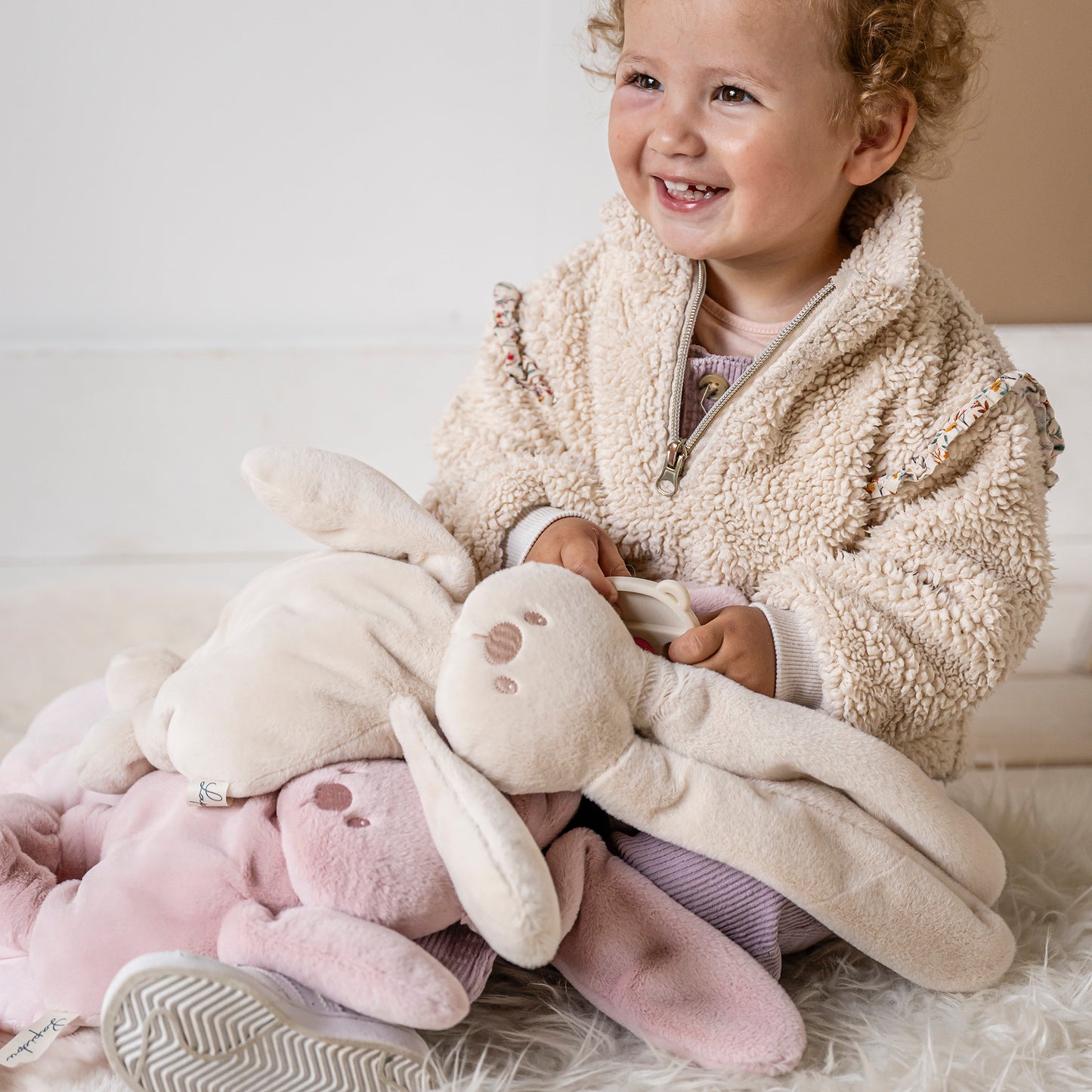 Плюшена играчка заек Lapidou Soft Plush powder pink