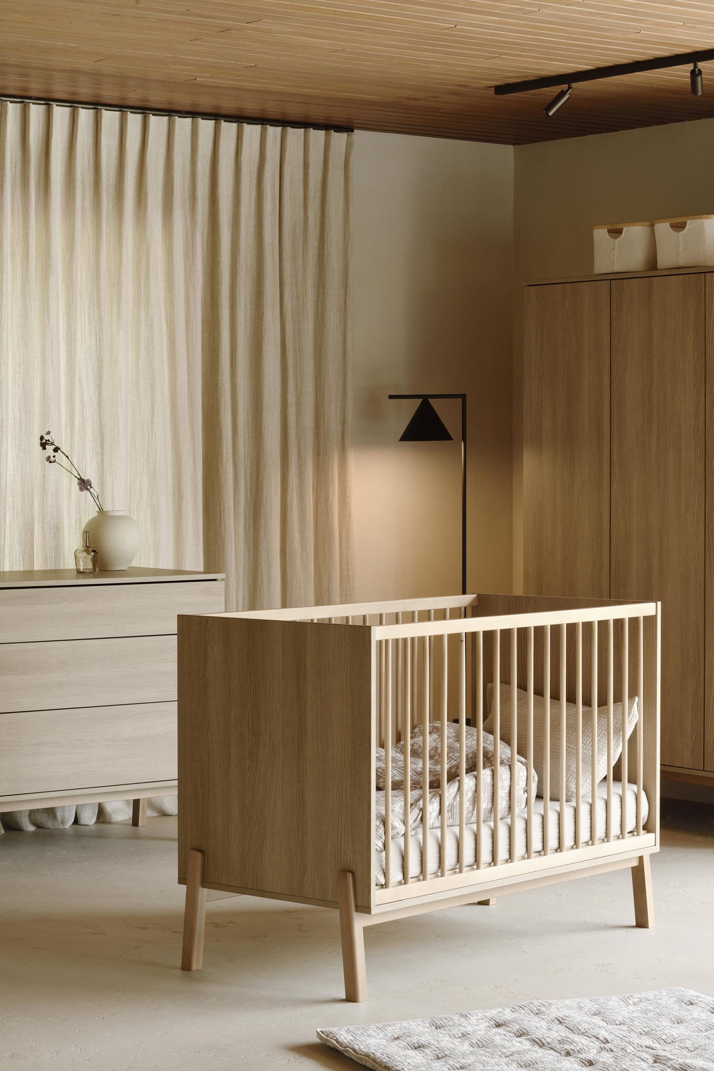 Бебешко легло Ashi 120 x 60 см - Honey Ash Quax