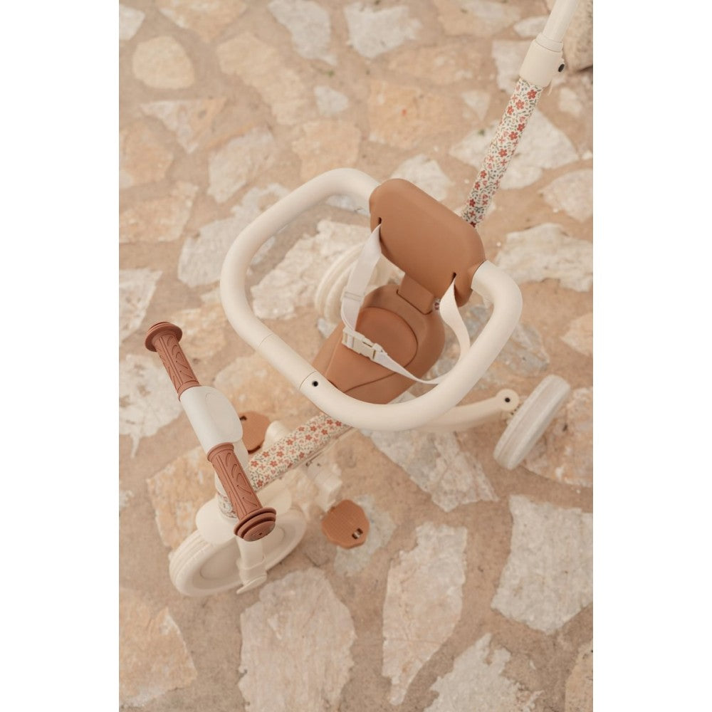 Триколка с дръжка за бутане 4-в-1 Little Dutch Off White