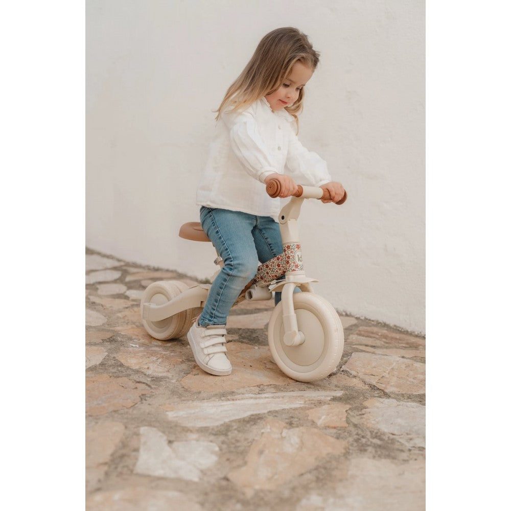 Триколка с дръжка за бутане 4-в-1 Little Dutch Off White