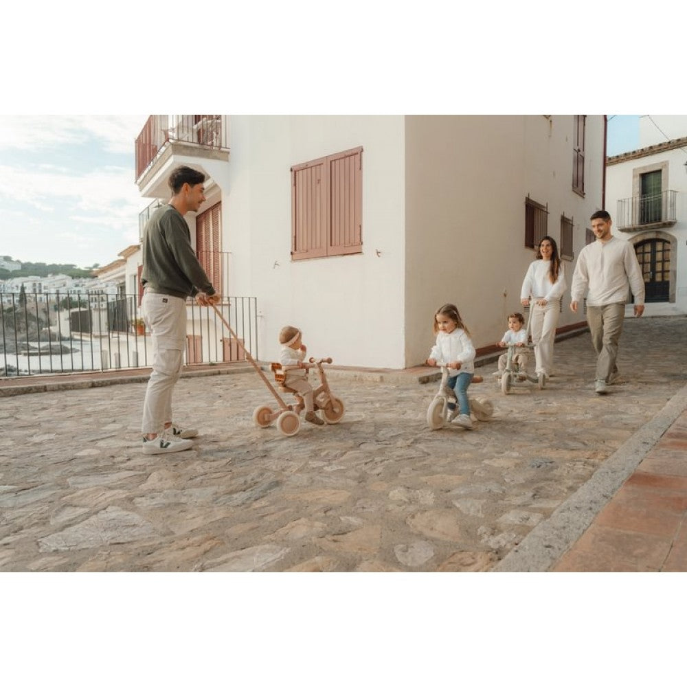 Триколка с дръжка за бутане 4-в-1 Little Dutch Off White