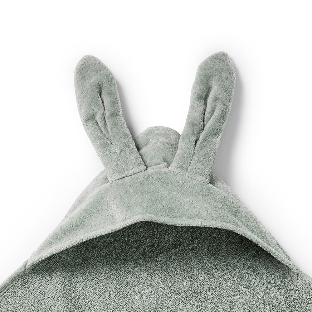 Бебешка Хавлия с Качулка Elodie Mineral Green Bunny