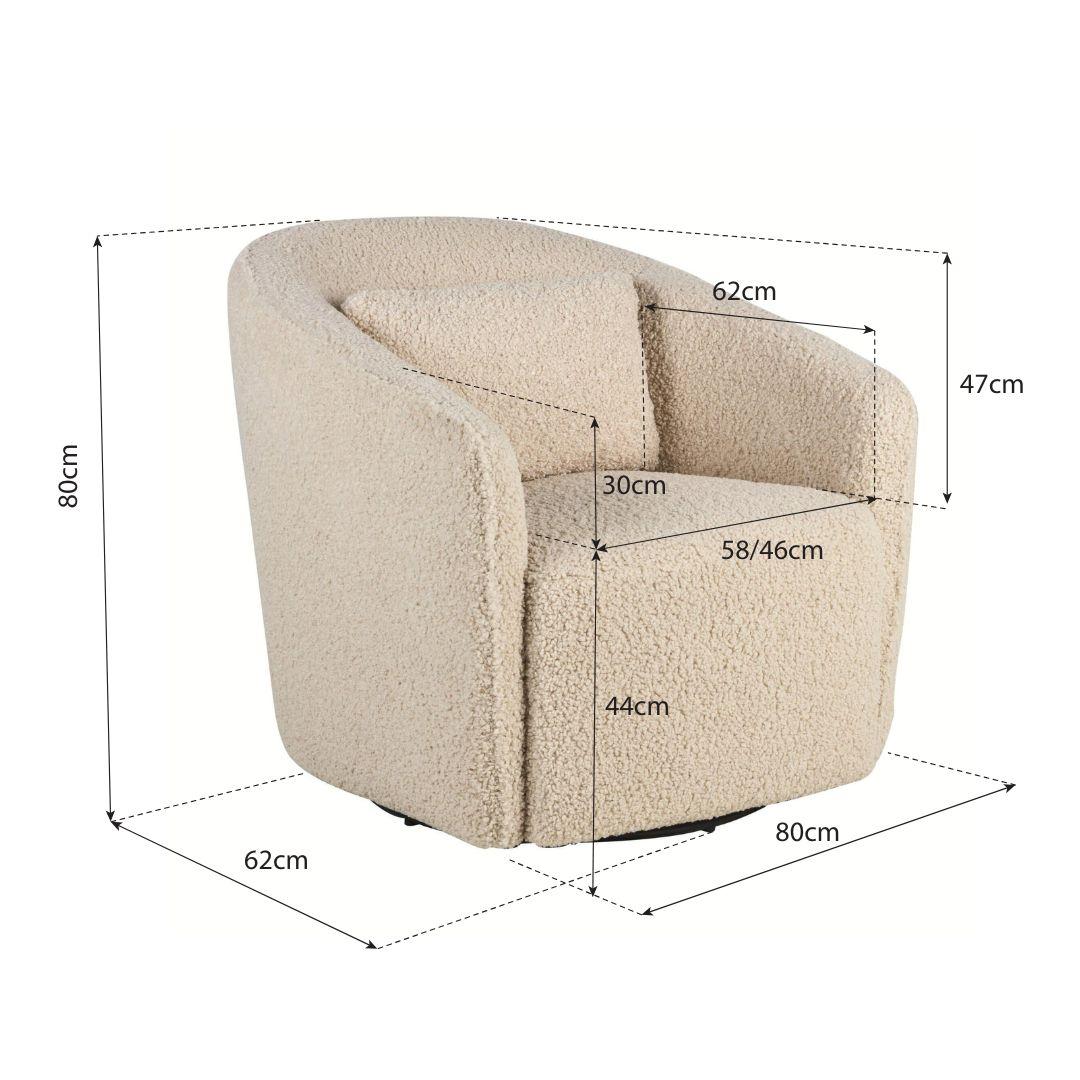 Стол за кърмене Gomi Gliding & Swivel - Mohair Beige