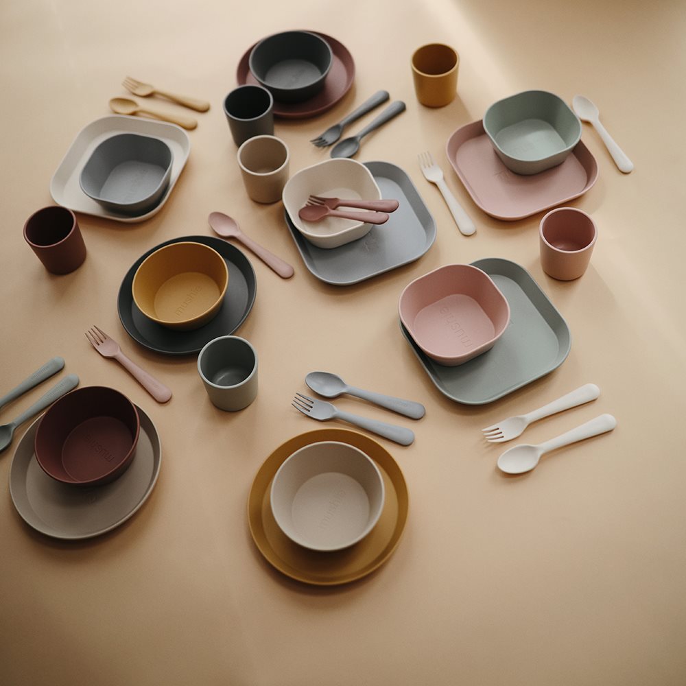 Квадратни чинии Dinner Plate Cloud 2 броя Mushie