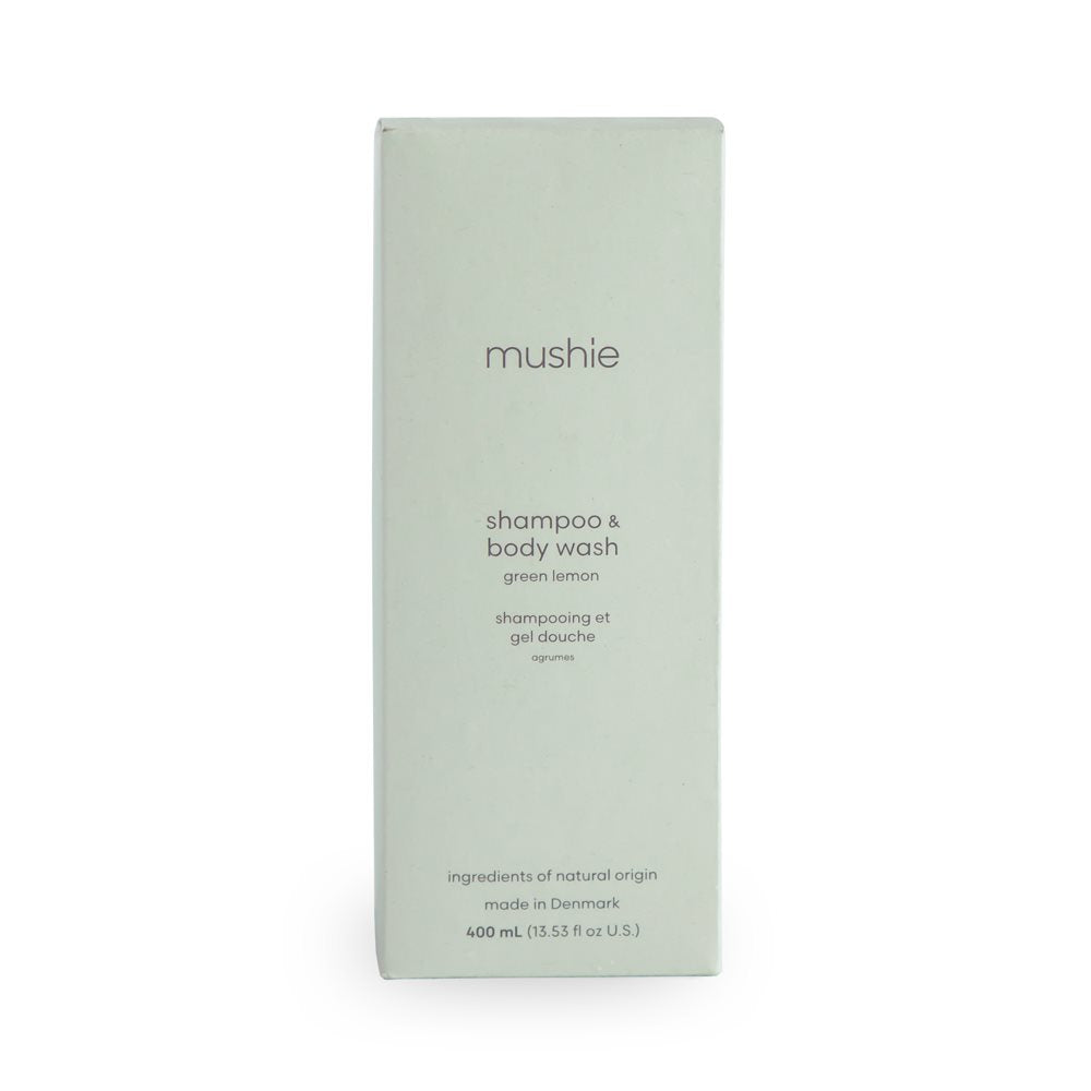 Бебешки шампоан и душ гел Mushie Green Lemon 400 мл