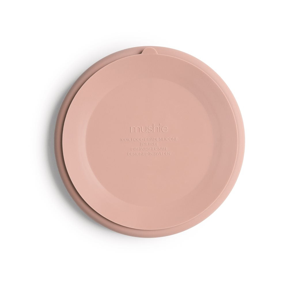 Силиконова чиния със залепваща основа Blush Mushie