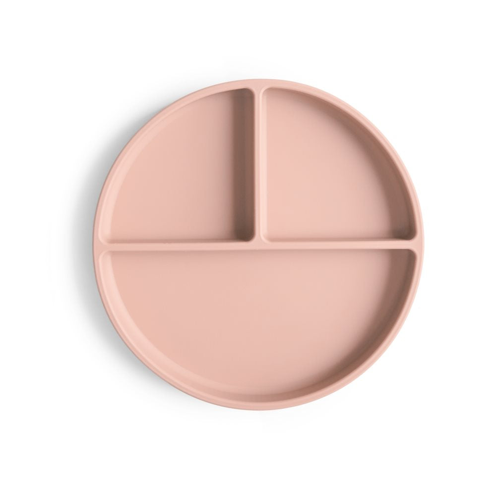 Силиконова чиния със залепваща основа Blush Mushie