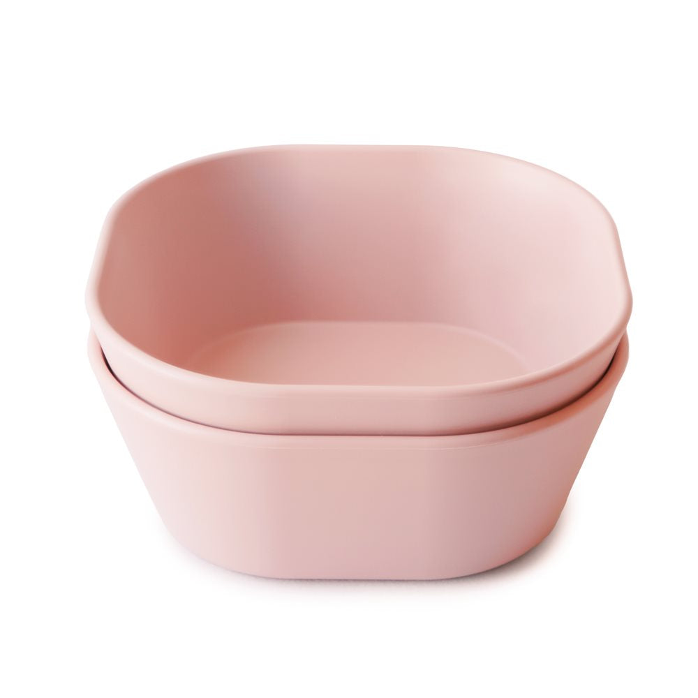 Квадратни купички Dinner Bowl Blush 2 броя Mushie