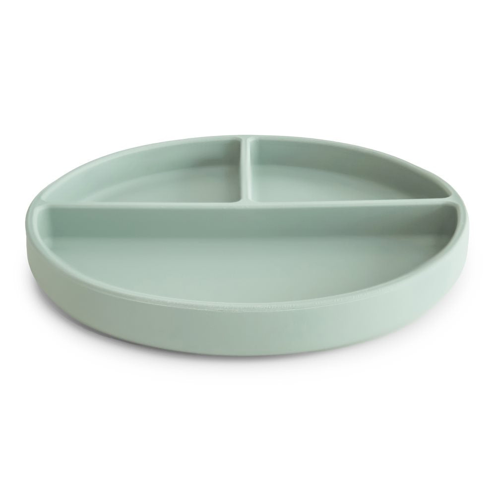 Силиконова чиния със залепваща основа Cambridge Blue Mushie