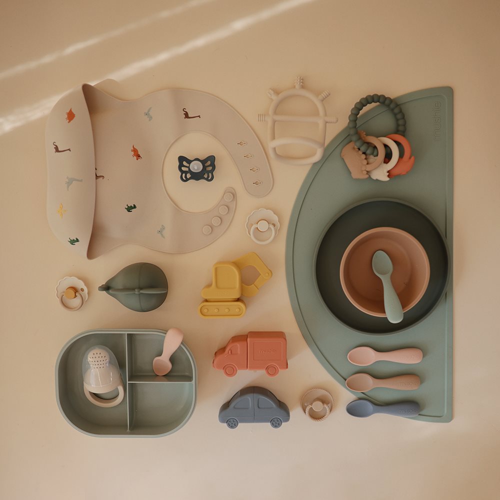 Силиконови лъжички Toddler Starter Tradewinds/Shifting Sand Mushie