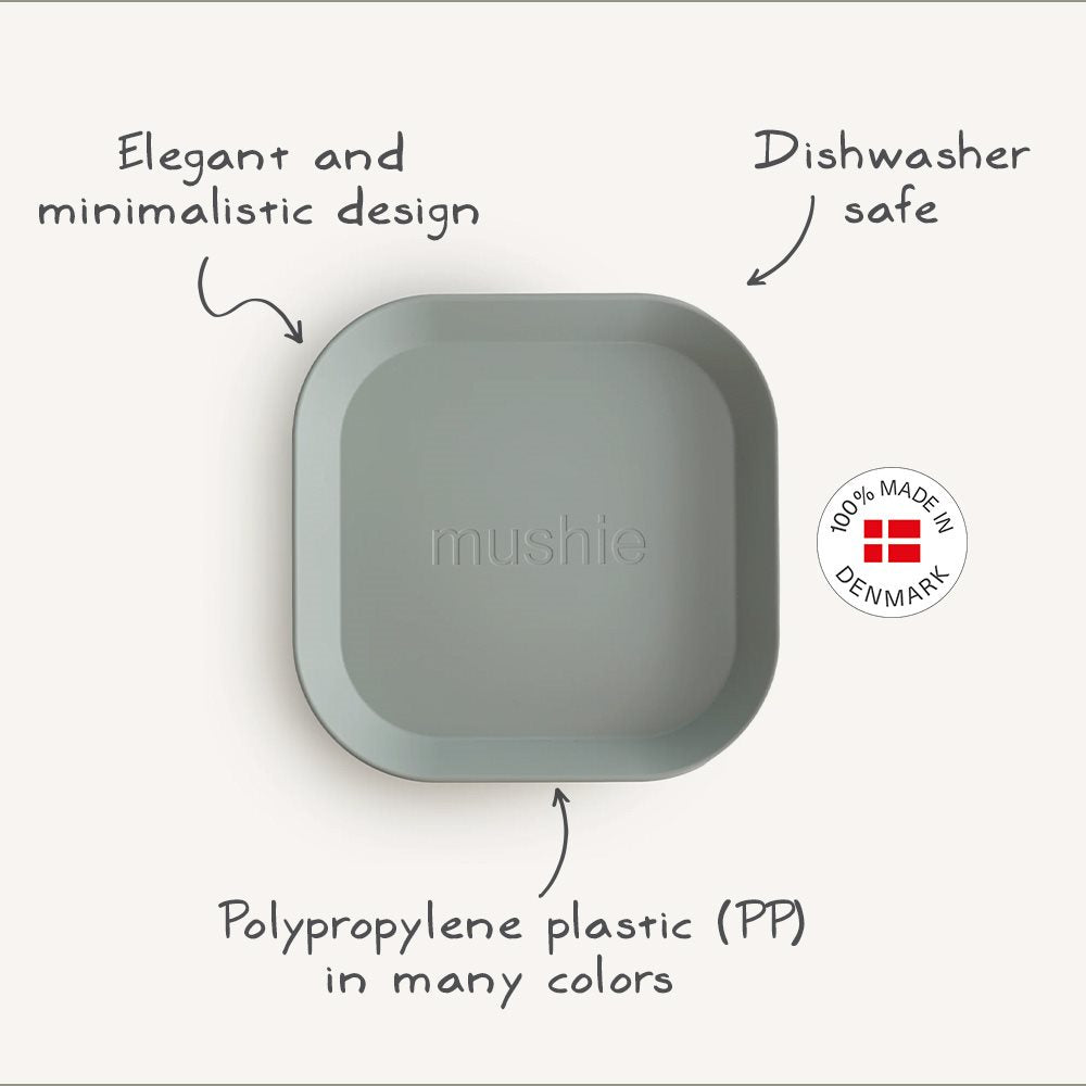 Квадратни чинии Dinner Plate Cloud 2 броя Mushie