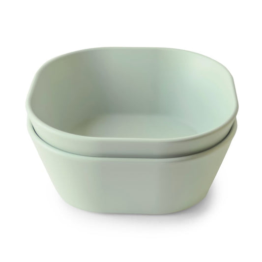 Квадратни купички Dinner Bowl Sage 2 броя Mushie