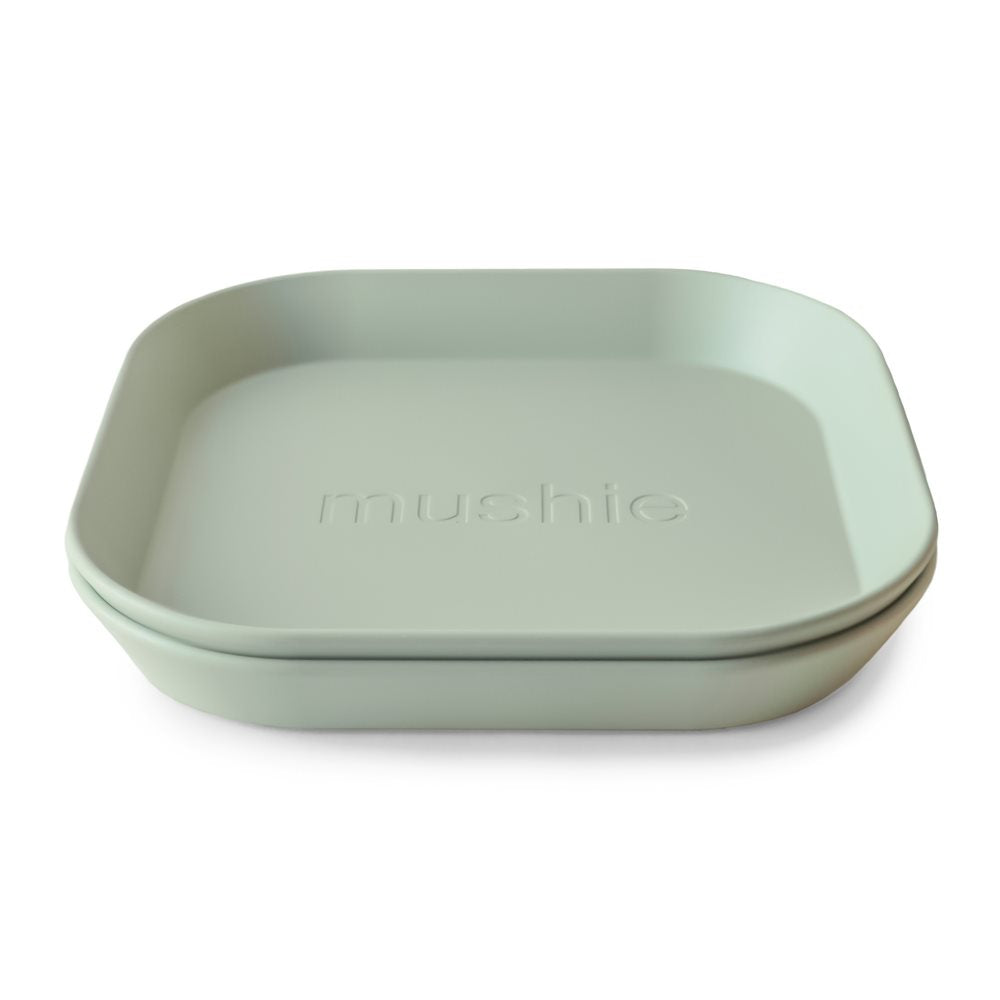 Квадратни чинии Dinner Plate Sage 2 броя Mushie