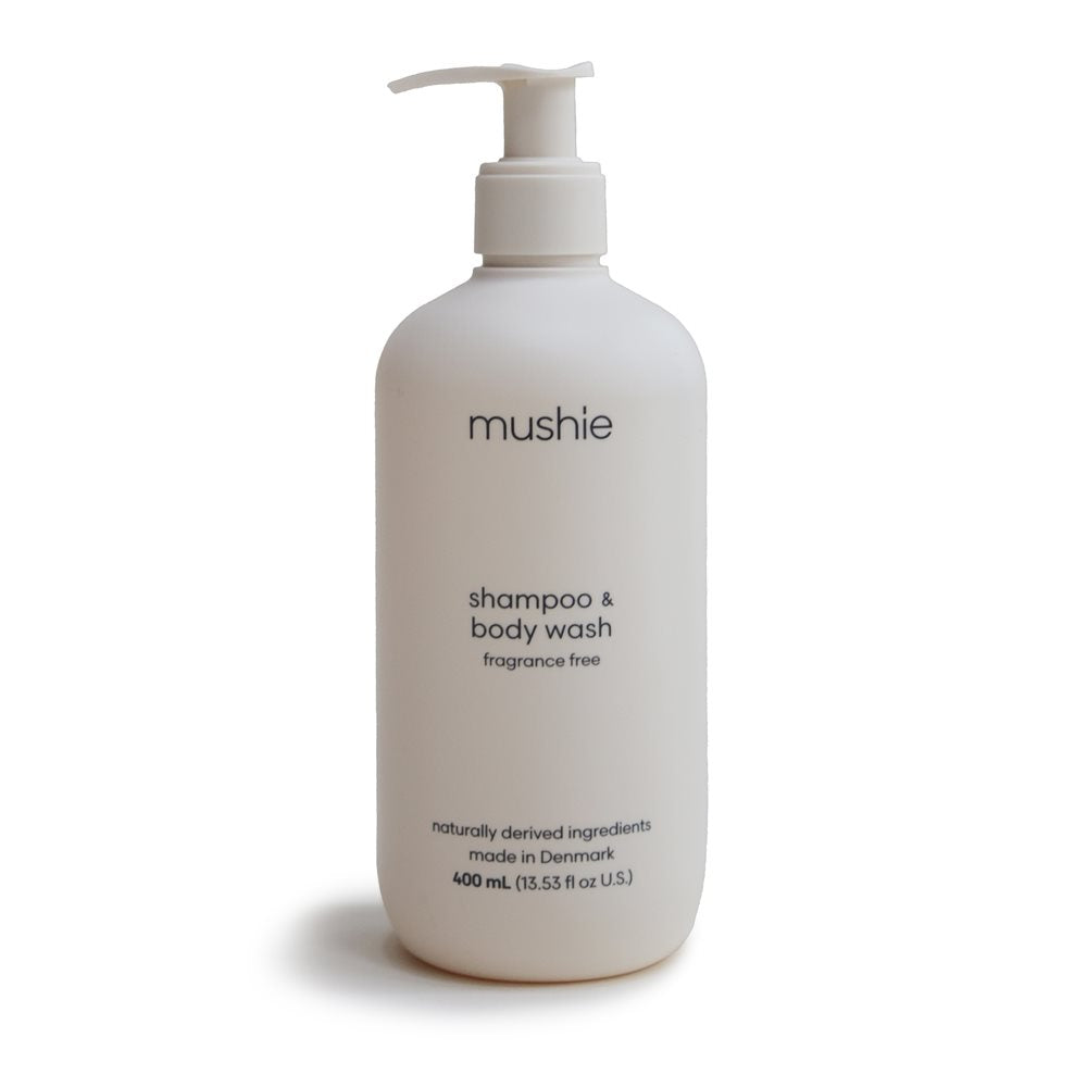 Бебешки шампоан и душ гел Mushie Fragrance Free 400 мл