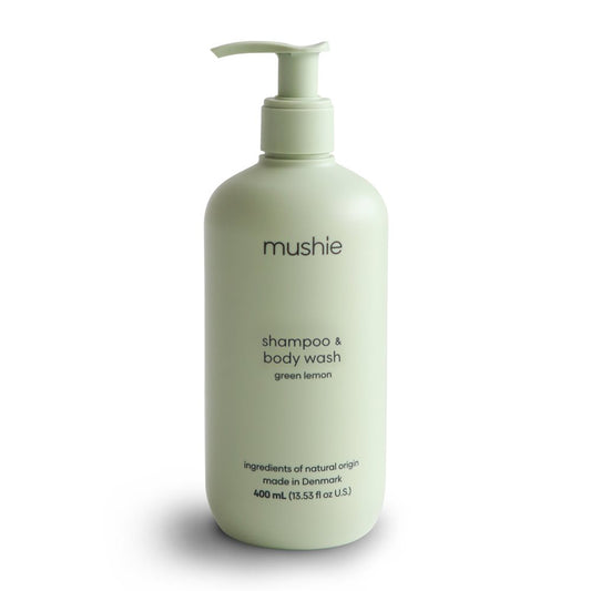 Бебешки шампоан и душ гел Mushie Green Lemon 400 мл