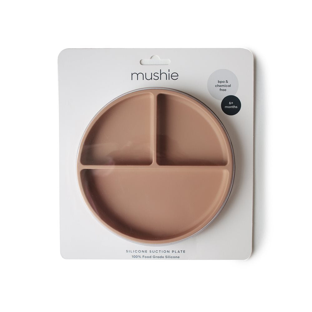 Силиконова чиния със залепваща основа Blush Mushie
