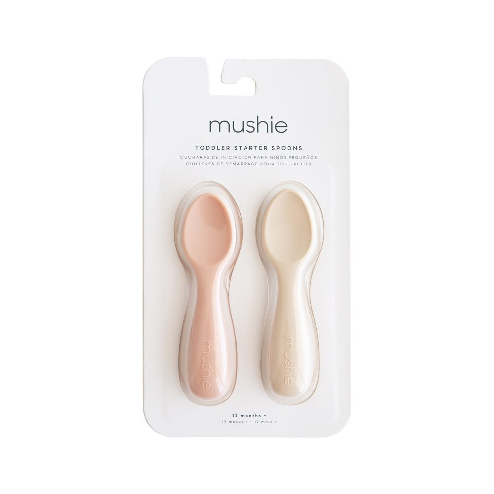 Силиконови лъжички Toddler Starter Blush/Shifting Sand Mushie