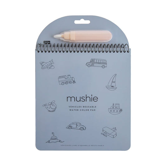 Водна книжка за оцветяване Mushie Vehicles