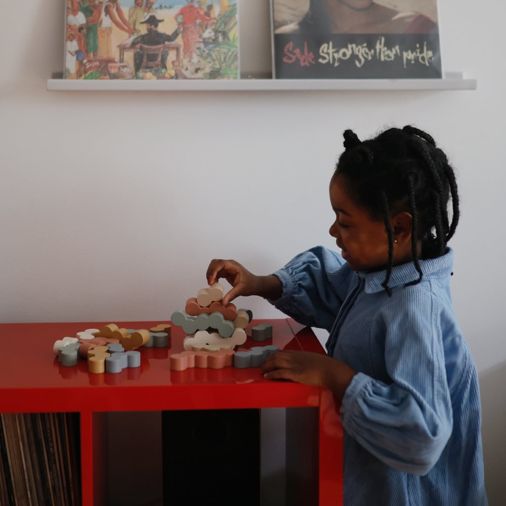 Дървени балансиращи блокчета Mushie