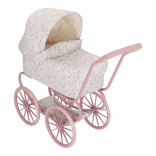 Метална бебешка количка за кукли Soft Flowers Little Dutch