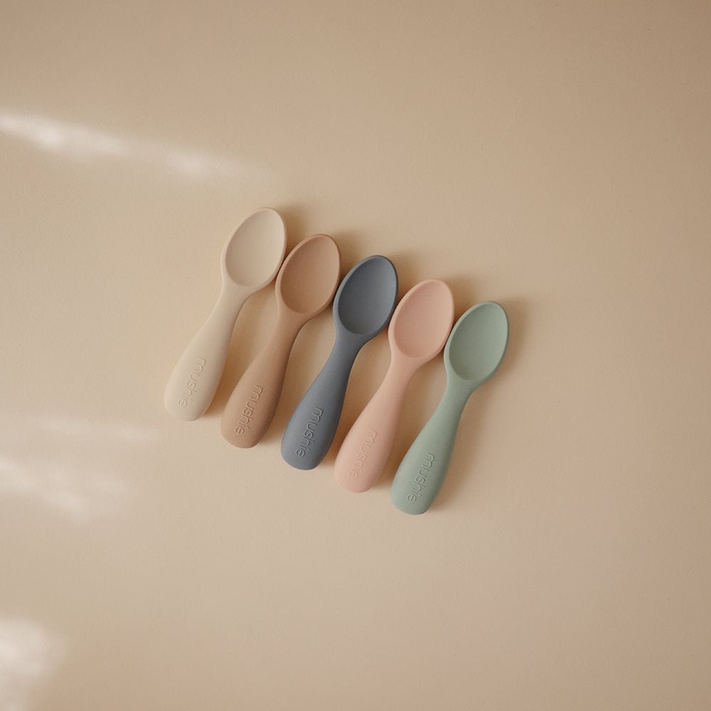 Силиконови лъжички Toddler Starter Blush/Shifting Sand Mushie
