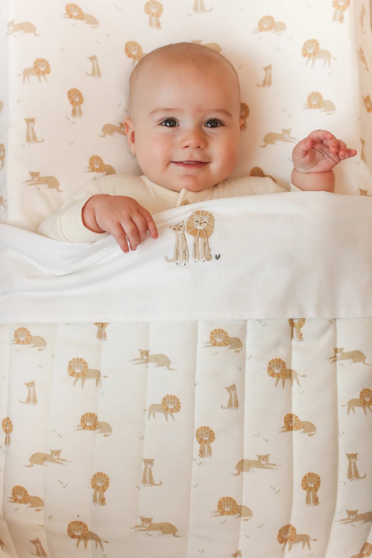 Бебешки Чаршаф с Ластик 60 x 120 см Safari Leo Little Dutch