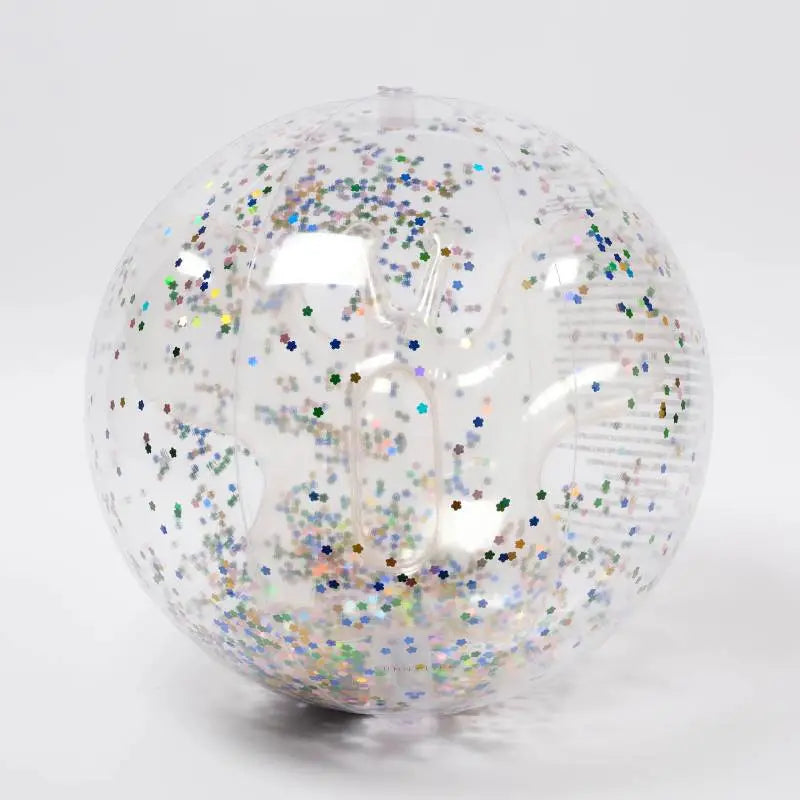 Надуваема плажна топка 3D Cotton Candy Glitter 35 см - Sunny Life