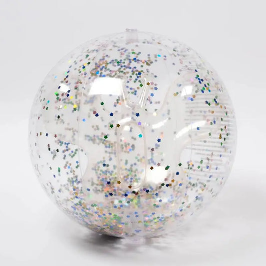 Надуваема плажна топка 3D Cotton Candy Glitter 35 см - Sunny Life