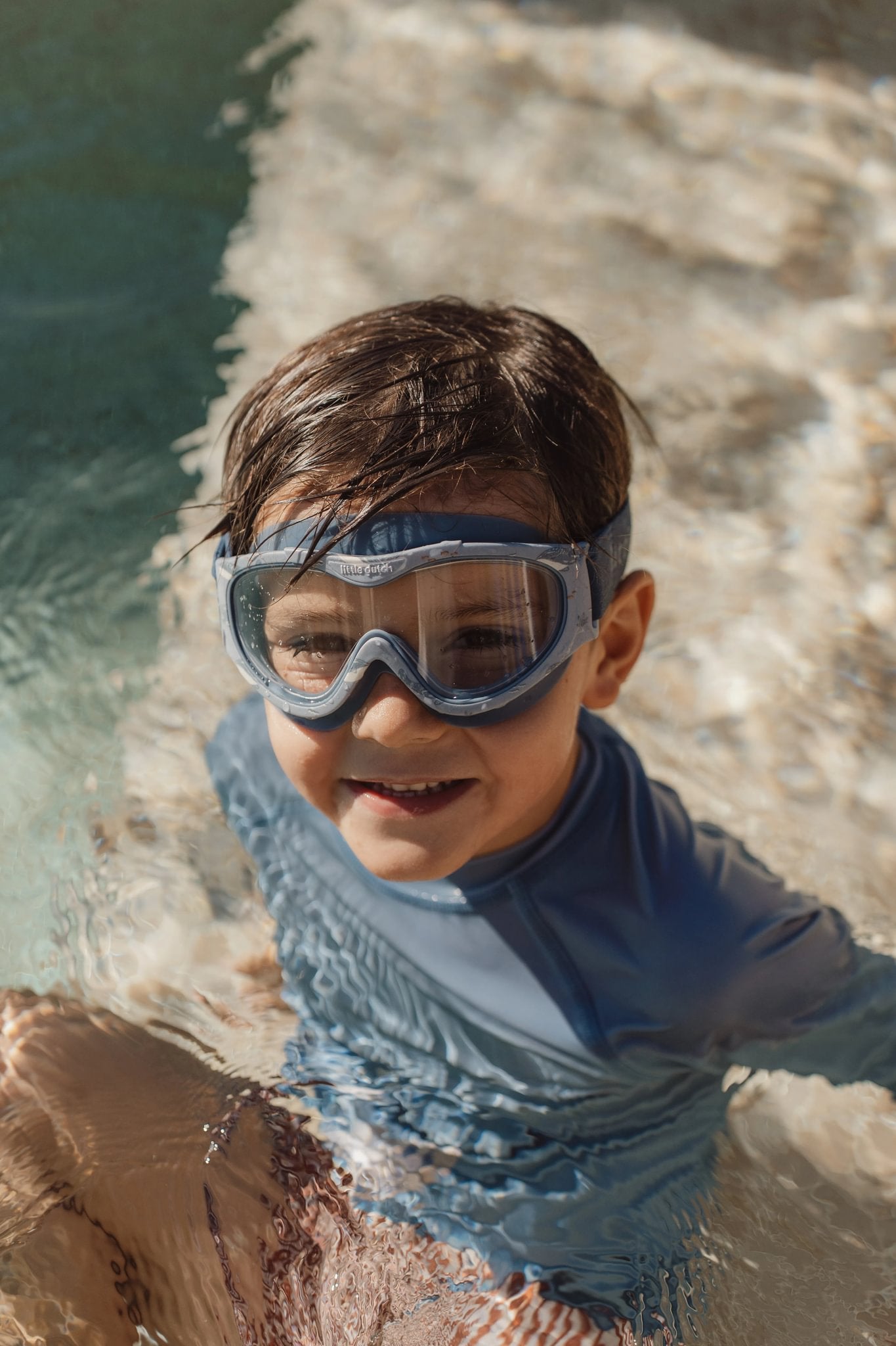 Детски очила за плуване Ocean World сини Little Dutch