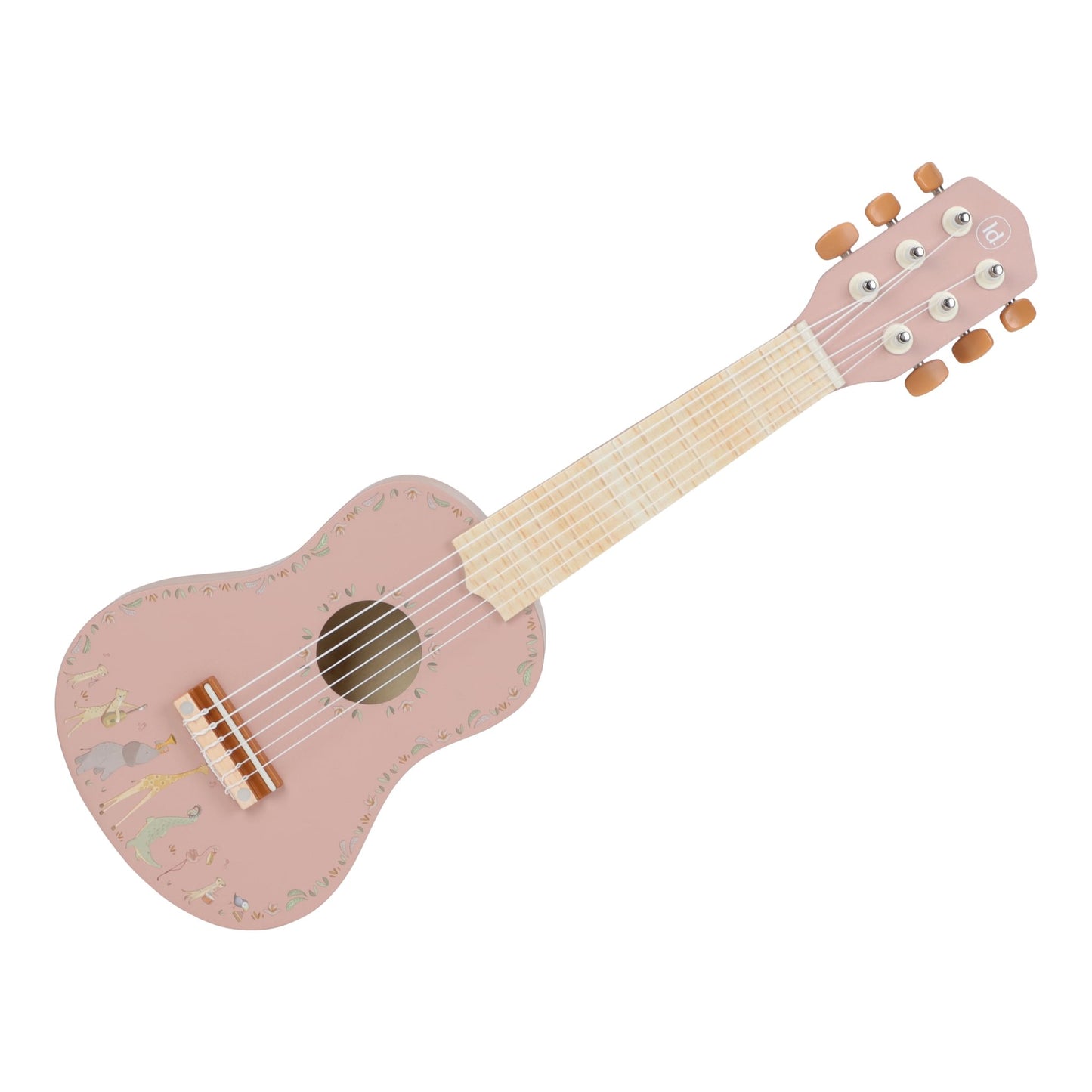 Дървена китара Pink Safari Friends FSC Little Dutch